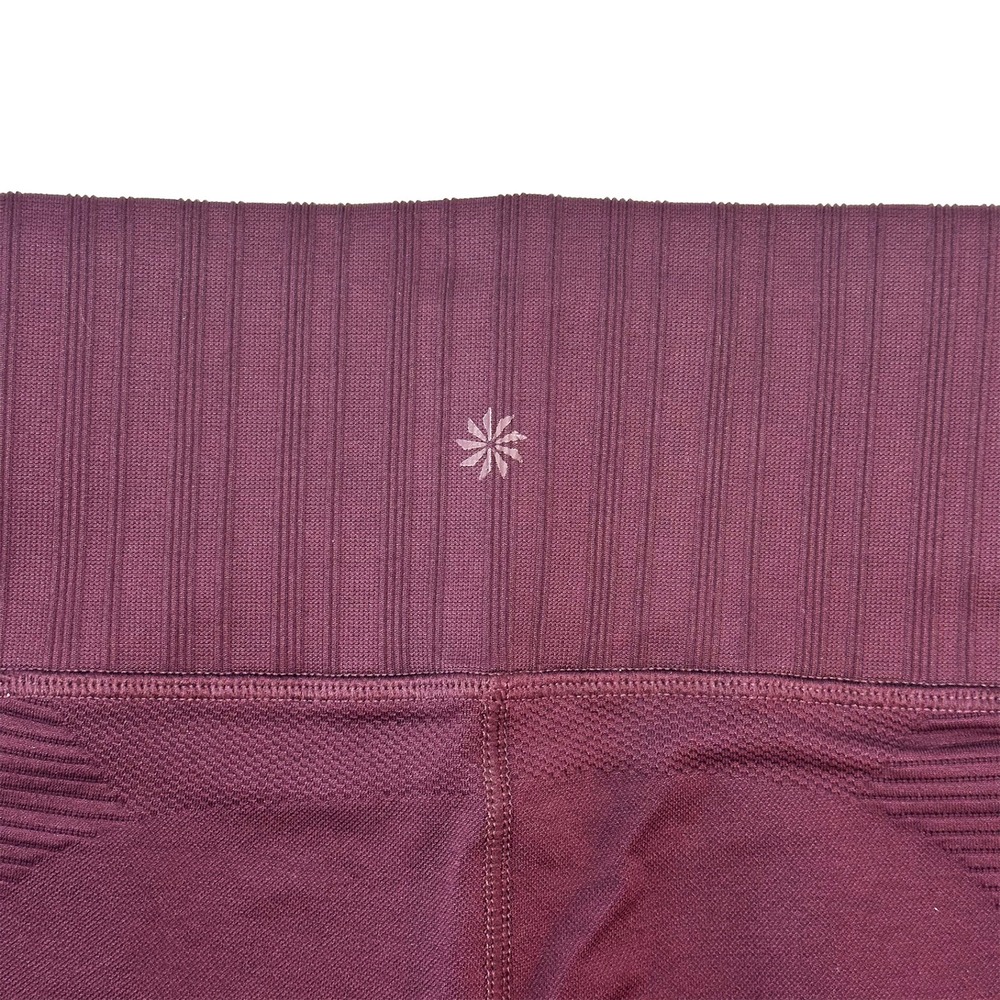 ATHLETA High Rise Mesh Cut Out Leggings • Small • maroon, burgundy - Picture 4 of 6